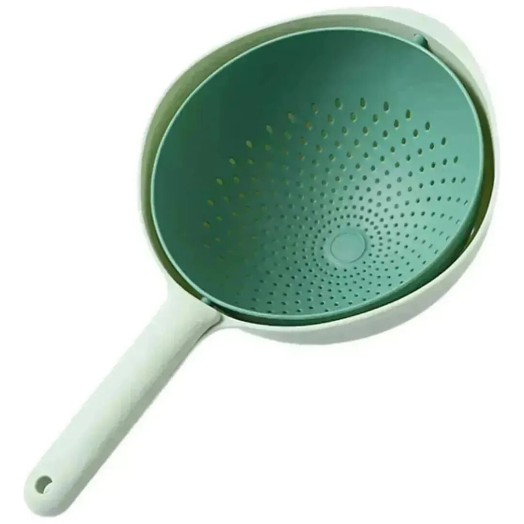 Colador Escurridor Rotativo 2 En 1 Para Cocina