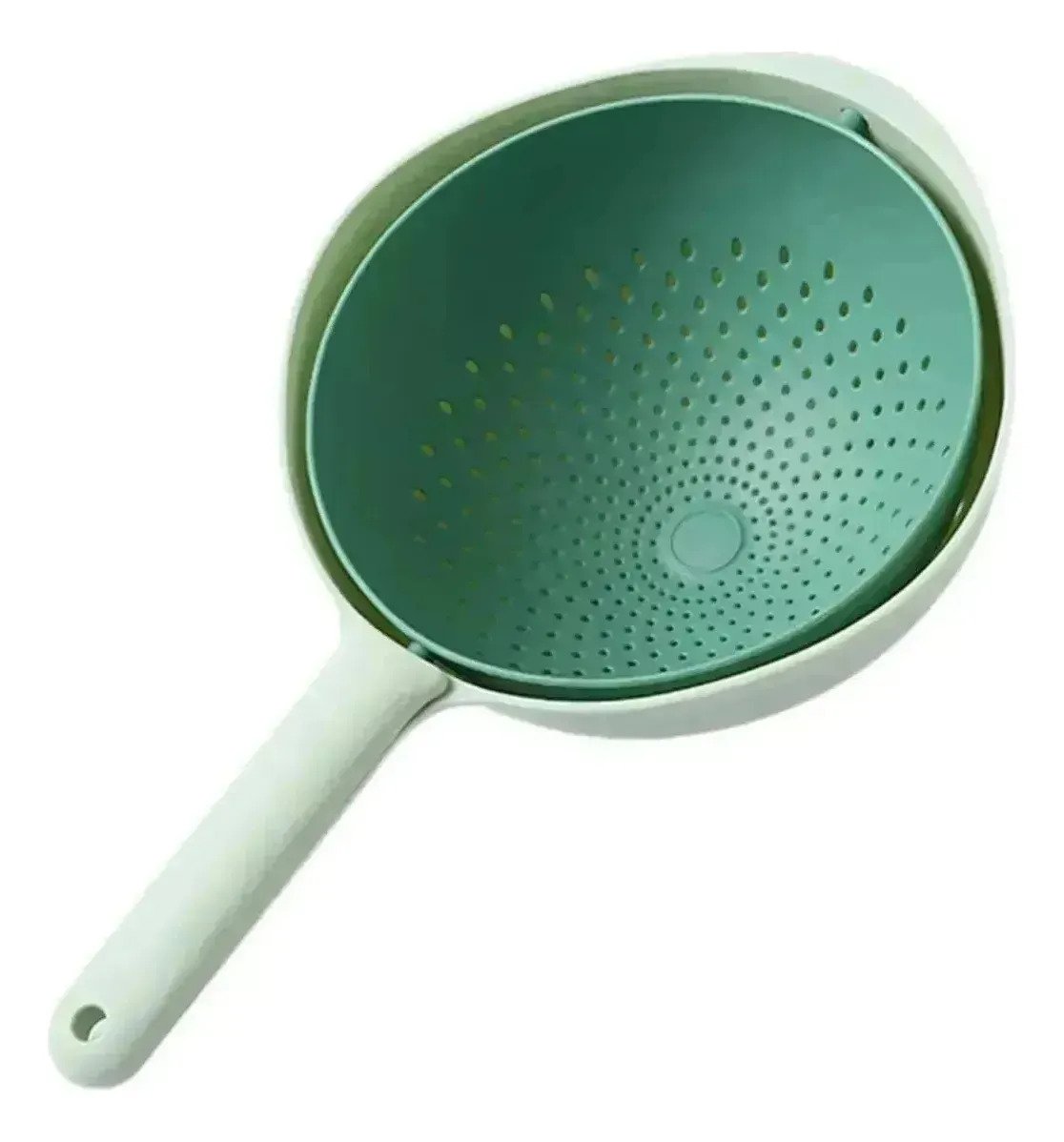 Colador Escurridor Rotativo 2 En 1 Para Cocina