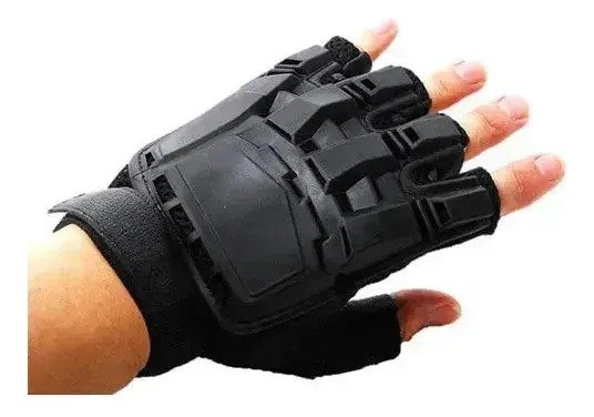 Guantes Tácticos Medio Dedo Protección Moto Verano - Image 2