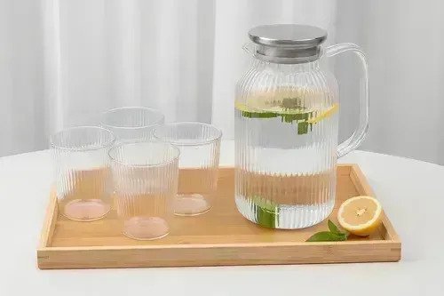 Jarra De Acrilico 1.5l Con 4 Vasos Frio Calor Irrompible - Image 4
