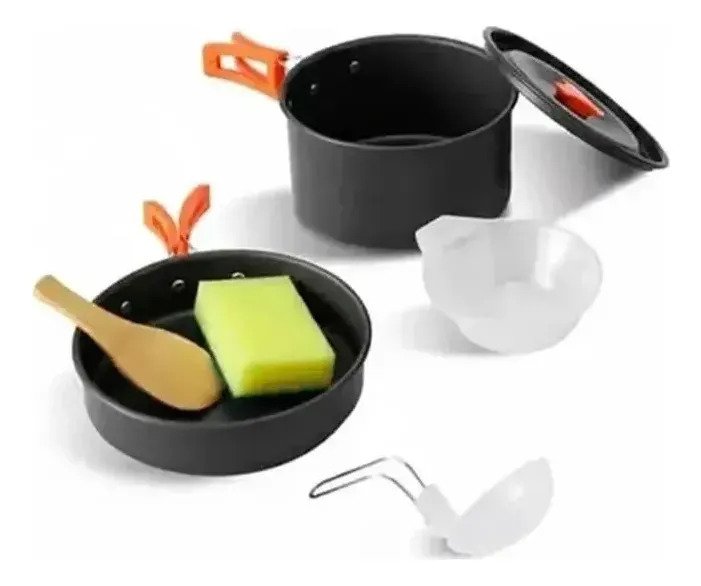 Kit De Camping 7 Piezas Para 2 Personas Con Sartén - Imagen 2