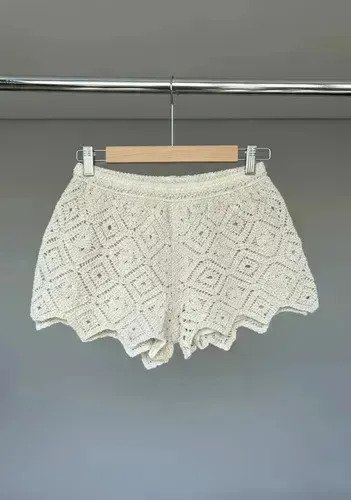Set 2 Piezas T Short Pantalon + Chaleco Mujer Tejido Fem - Image 4