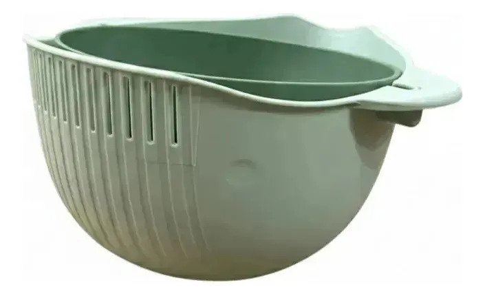 Escurridor Bowl Colador Doble 2 En 1 Giratorio Verdura Pasta - Imagen 7