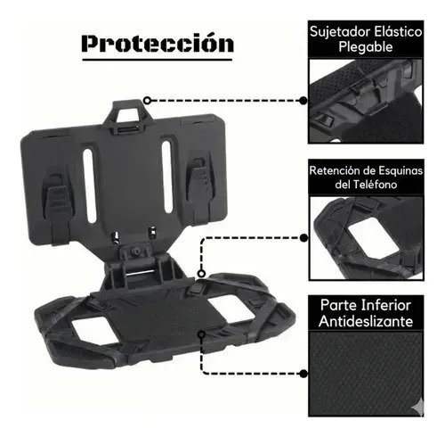 Porta Celular Funda Tactica Rigida Molle Telefono Ajustable - Image 5