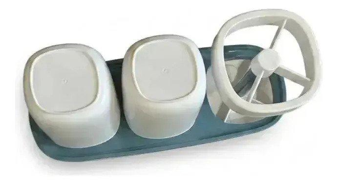 Organizador De Baño Con Cepillero Y Portavasos - Image 2