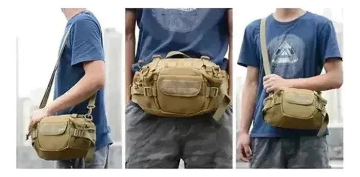 Riñonera Táctica Reforzada Tipo Morral Militar Impermeable - Image 6