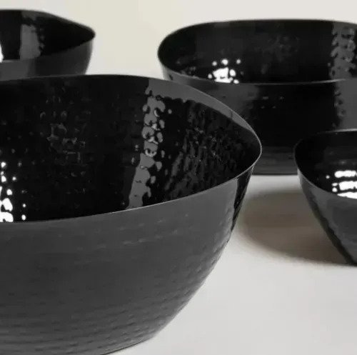 Set 4 Bowls Acero Inoxidable Cuadrados Negro - Imagen 4