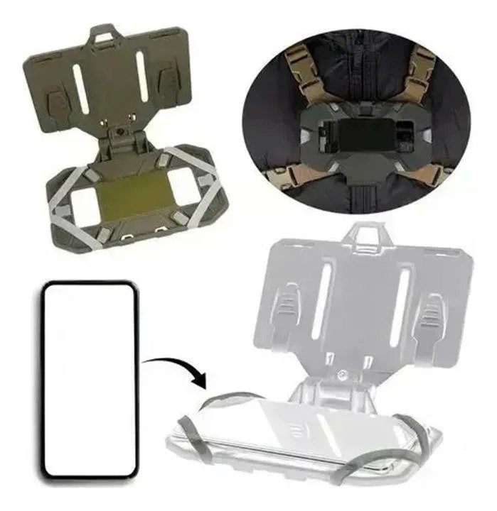 Porta Celular Funda Tactica Rigida Molle Telefono Ajustable - Imagen 2
