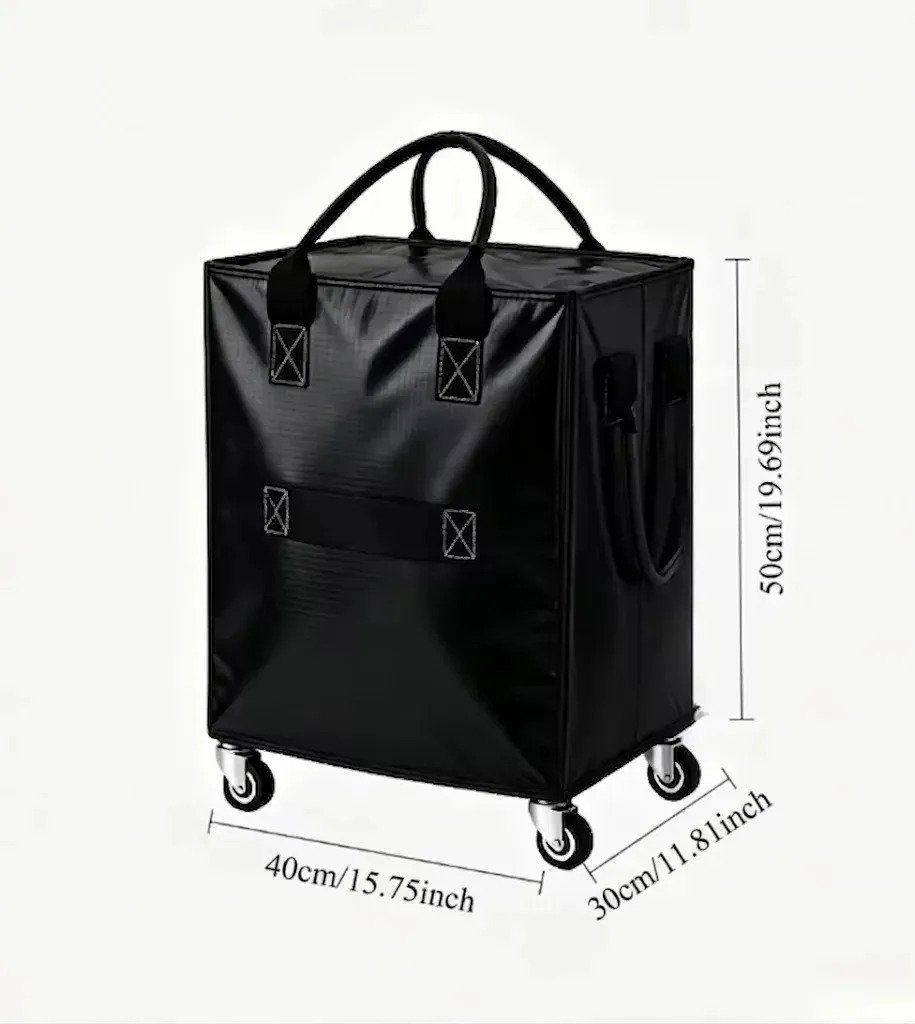 Carrito De Compras Plegable Bolsa Con Ruedas Desmontables - Imagen 2