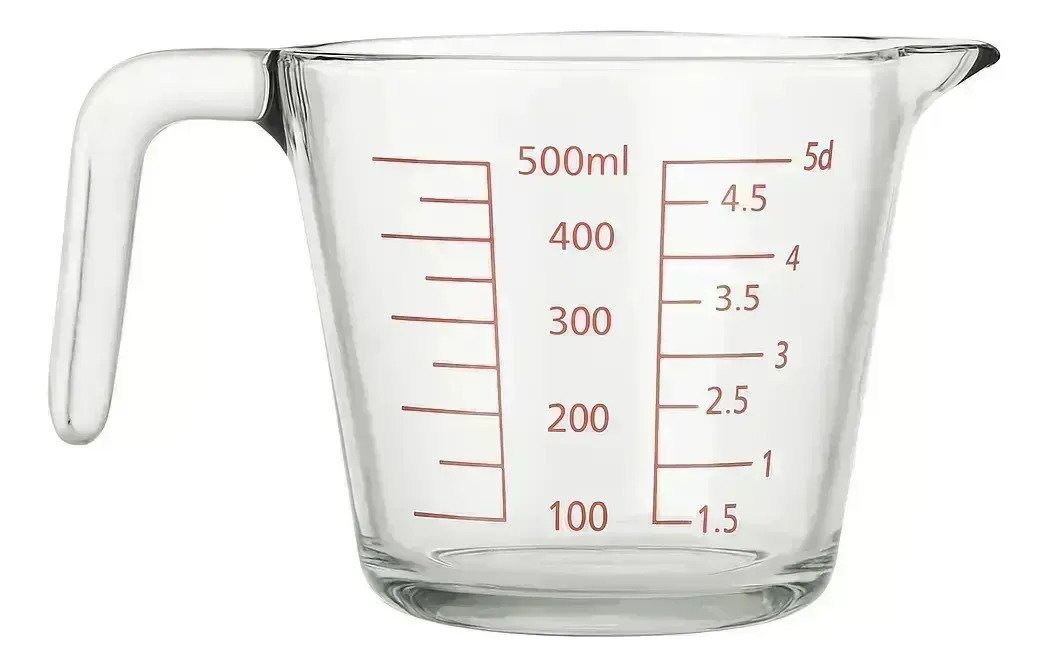 Vaso Medidor De Vidrio 500 Ml Con Pico Vertedor