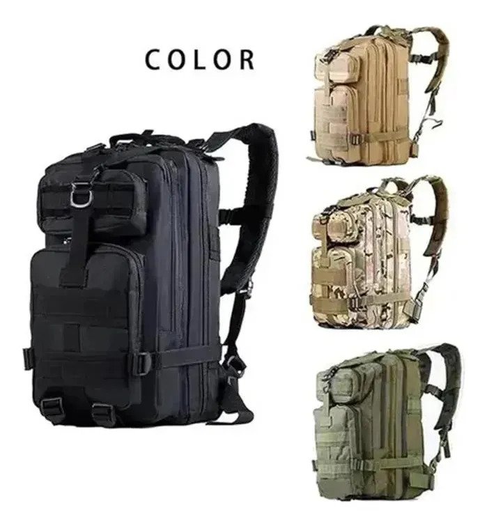 Mochila Tactica Militar Reforzada Camping Mochilero Bolso 25 - Imagen 4