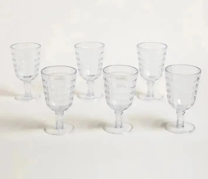 Set De 6 Copas De Acrílico De 450 Ml Premium Irrompible