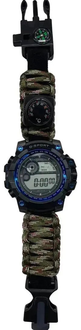 Reloj Táctico Militar De 7 Funciones Con Pedernal