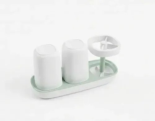 Organizador Baño Contenedor Cepillo De Dientes + Vasos - Imagen 4