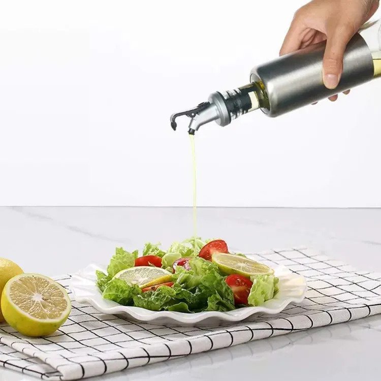 Aceitero Vinagrero Vidrio Dosador Medidor Antigoteo 500 Ml - Imagen 5