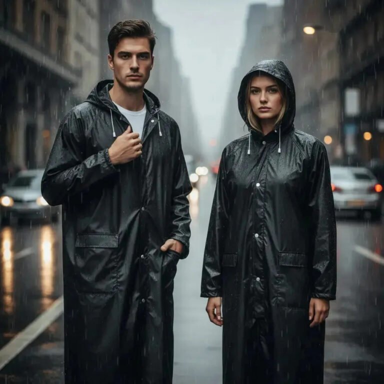 Piloto De Lluvia Unisex Adulto Liviano Reutilizable Plastico Negro 115x138x58