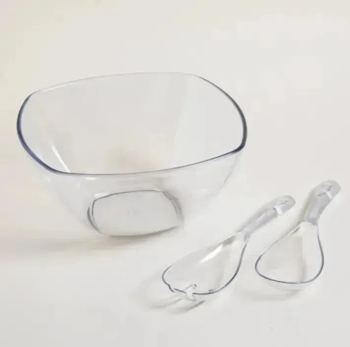 Ensaladera Bowl Cubiertos Acrílico 3350 Ml