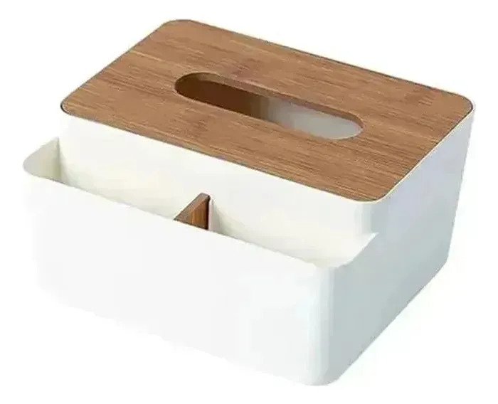Organizador De Mesa Con Pañuelero Tapa Madera - Imagen 3
