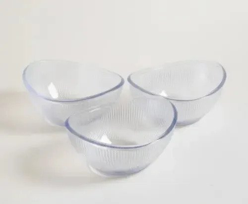 Ensaladera Bowl Oval De Acrilico Transparente Premium 550 Ml - Imagen 3