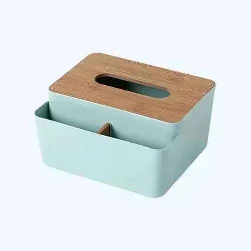 Caja Organizadora De Pañuelos Con Tapa De Madera