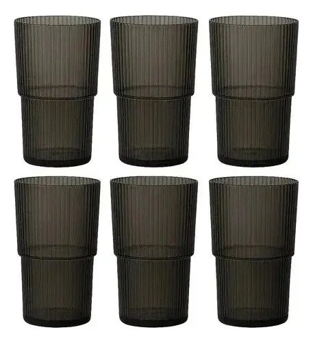 Set X6 Vasos Acrílico 600 Ml Irrompibles Frio Calor Fiestas