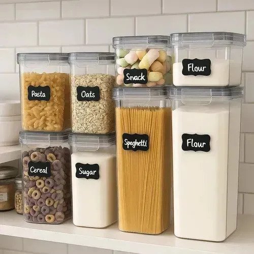 Set 8 Tapers Herméticos Plástico Para Cocina