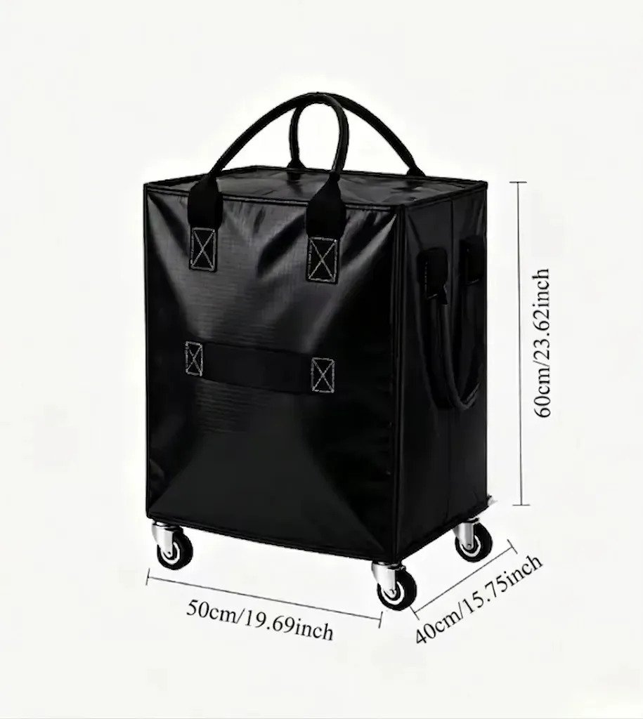 Carrito De Compras Grande Xl Plegable Con Ruedas Desmontable - Imagen 2