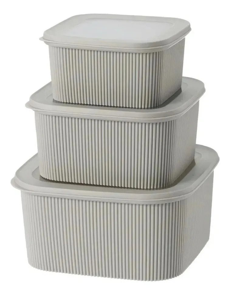 Set X3 Tapers Contenedores Organizadores Alimentos Hermetico