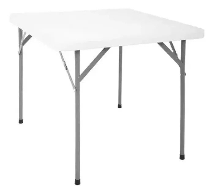 Mesa Plegable Cuadrada Plástico Resistente 86cm Jardin Exter