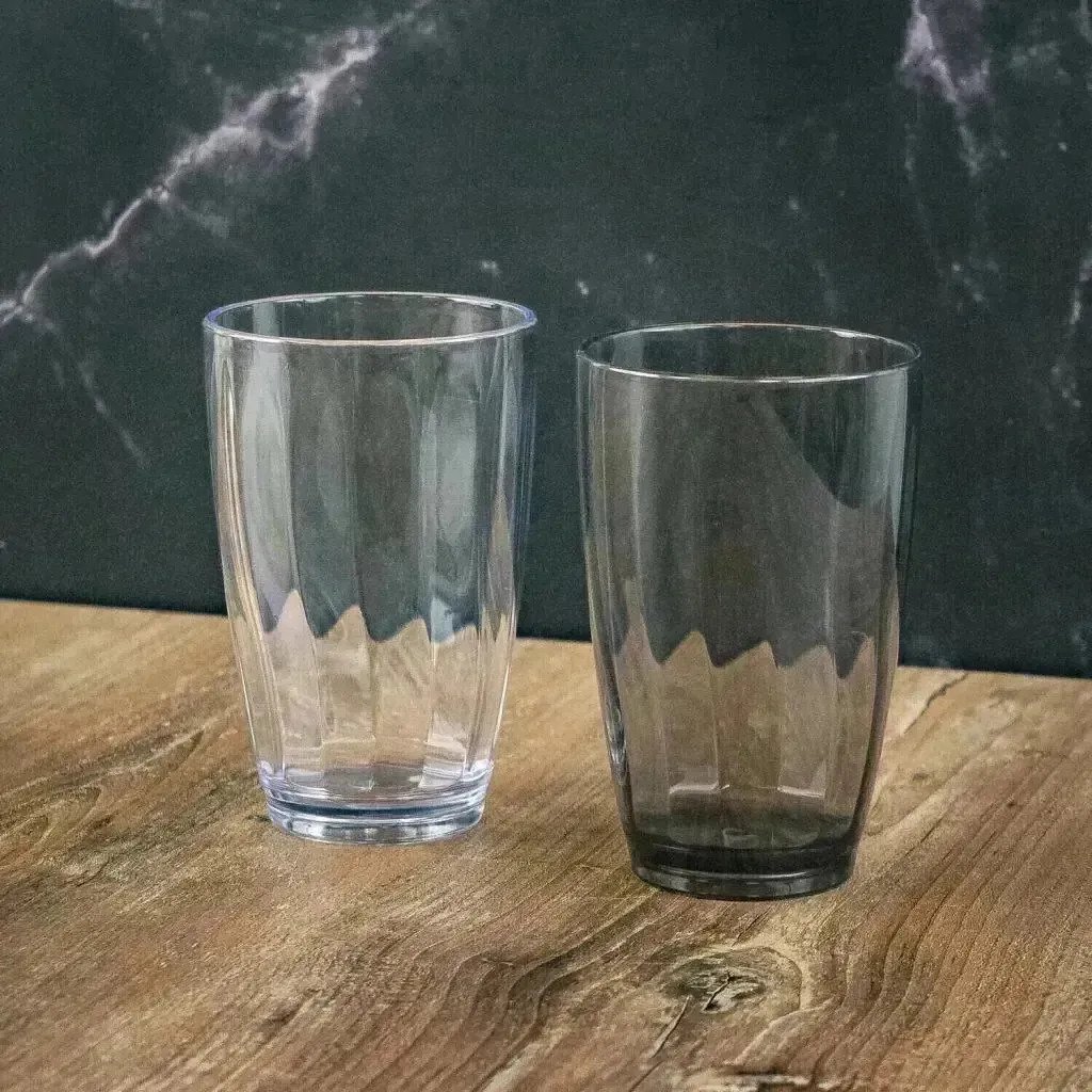 Set X6 Vasos De Acrilico 410 Ml Resistente Blanco - Imagen 4