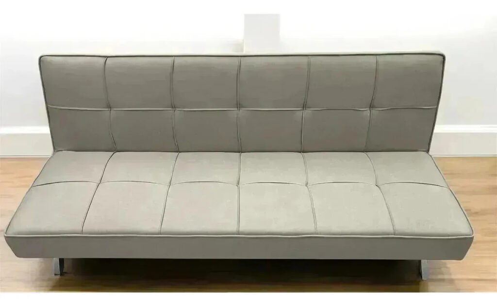 Sillon Sofa Cama Futon Tela Patas Cromadas Living Moderno