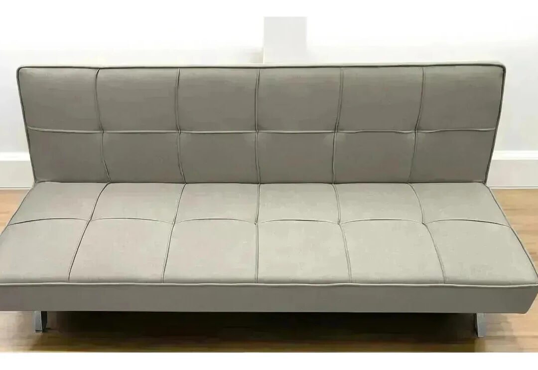 Sillon Sofa Cama Futon Tela Patas Cromadas Living Moderno