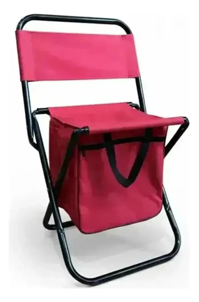 Silla Plegable Para Camping Con Compartimento Para Guardado