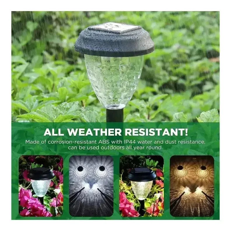 Lamparas Led X4 Estaca Jardin Resistente Negro - Imagen 6