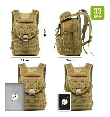 Mochila Táctica Deportiva Para Notebook - Imagen 5