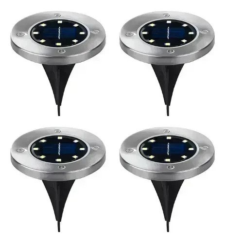 Pack 4 Estacas Solares Pincho 8 Leds Exterior