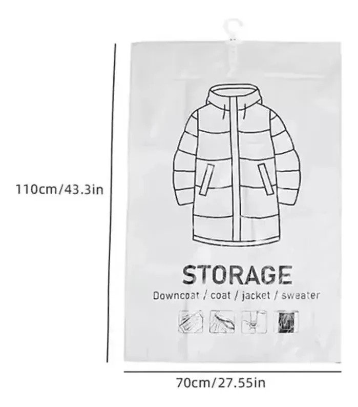 Set De 10 Piezas De Bolsas Al Vacío Con Inflador Y Percha - Imagen 8