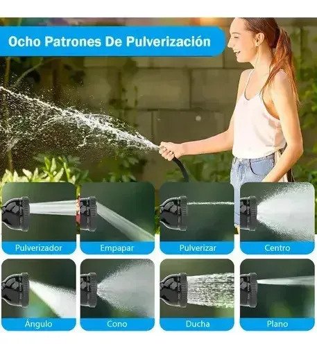 Manguera Expandible Para Jardín De 23mt Con 8 Modos De Riego - Imagen 5