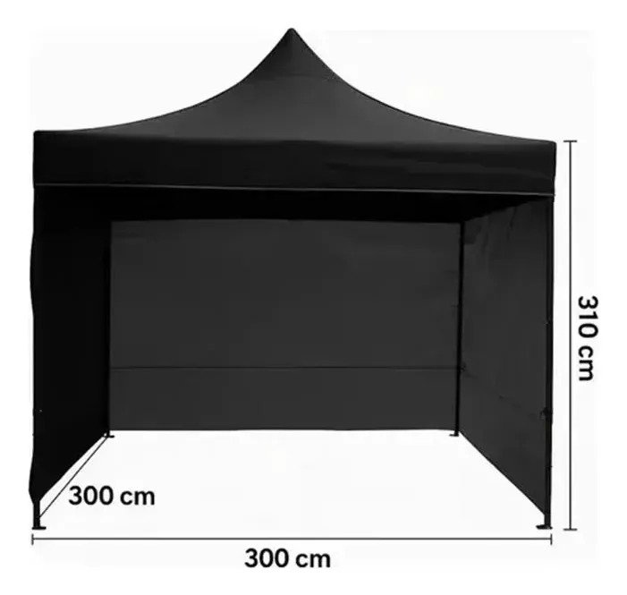 Gazebo Carpa Plegable Impermeable Con Paredes 3 X 3 - Imagen 3