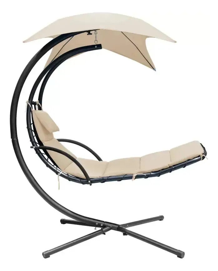 Silla Reposera Cama Colgante Con Sombrilla Ajustable