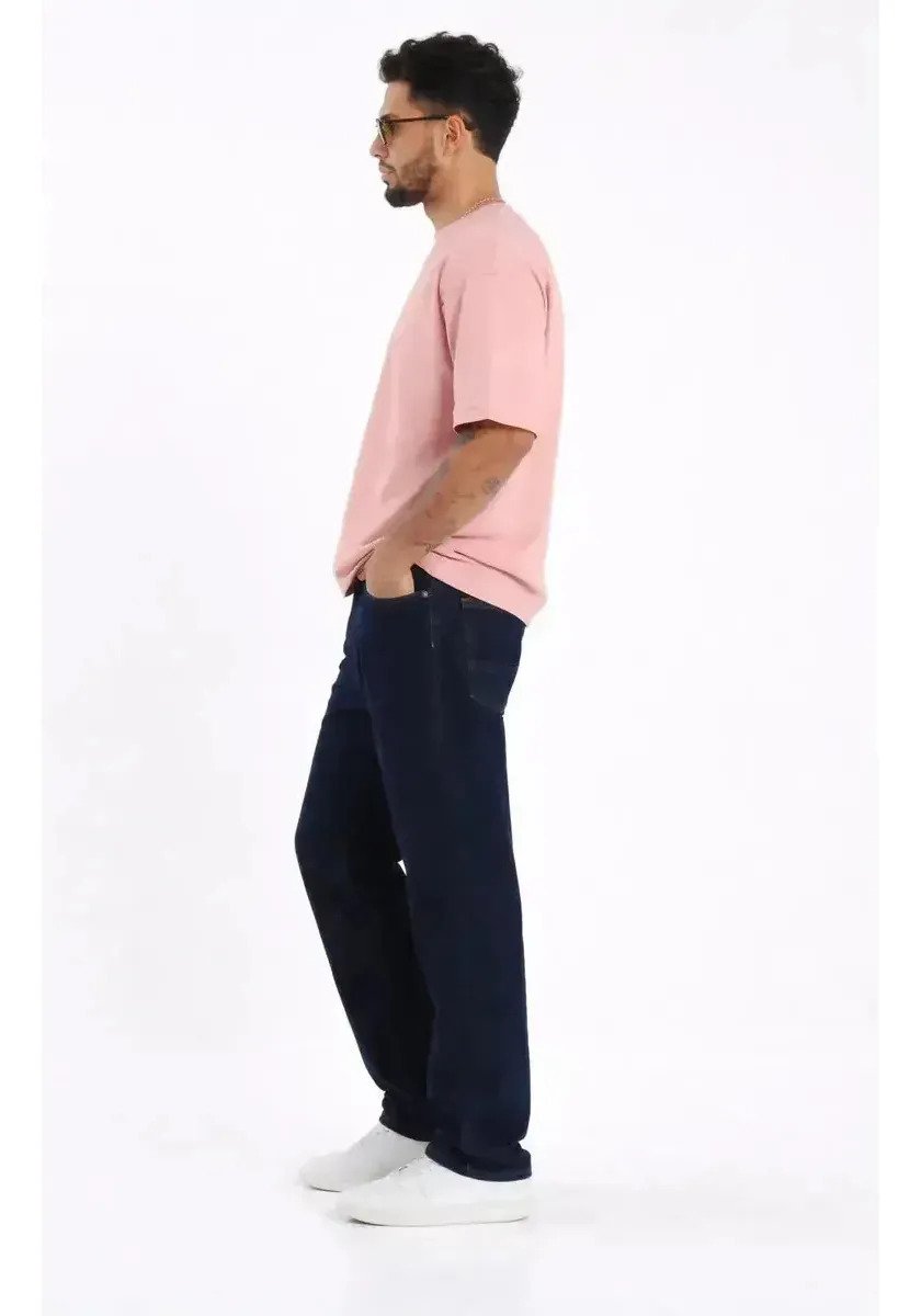 Jean Pantalon Hombre Denim Azul Oscuro Spandex Chupin Talles - Imagen 3