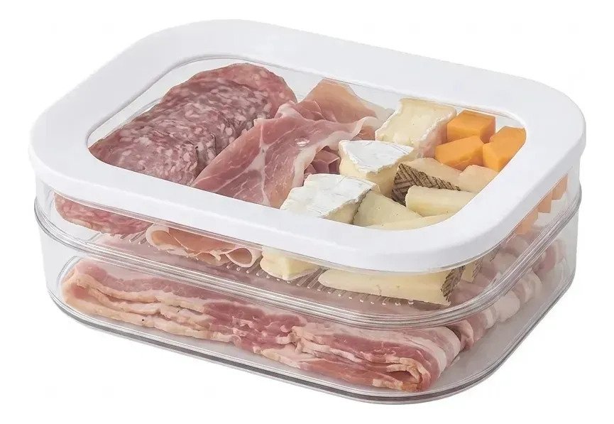Contenedor Organizador Hermetico Fiambre Doble Nivel - Imagen 2