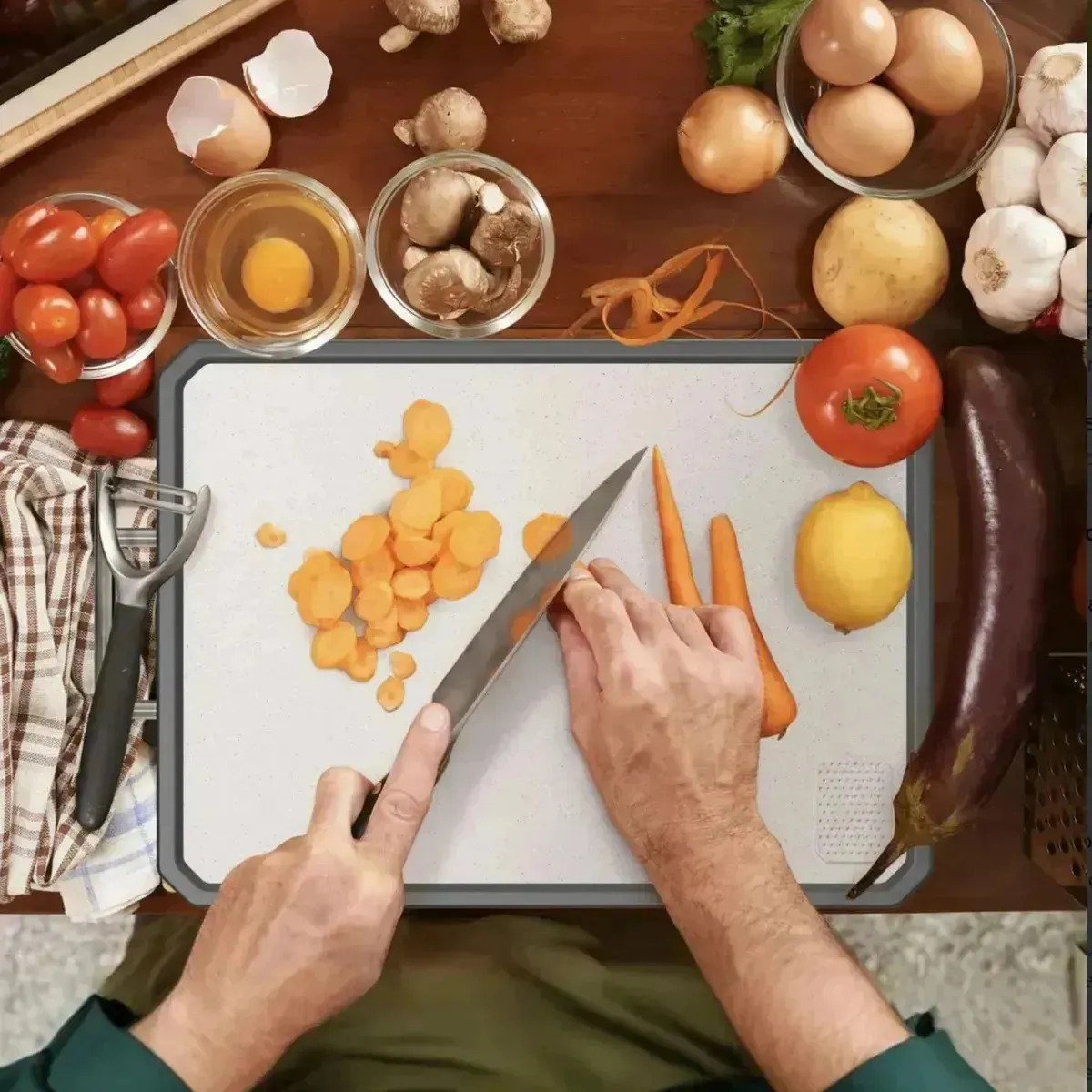 Tabla De Cortar 3 En 1 De Acero Inoxidable Para Cocina - Imagen 6