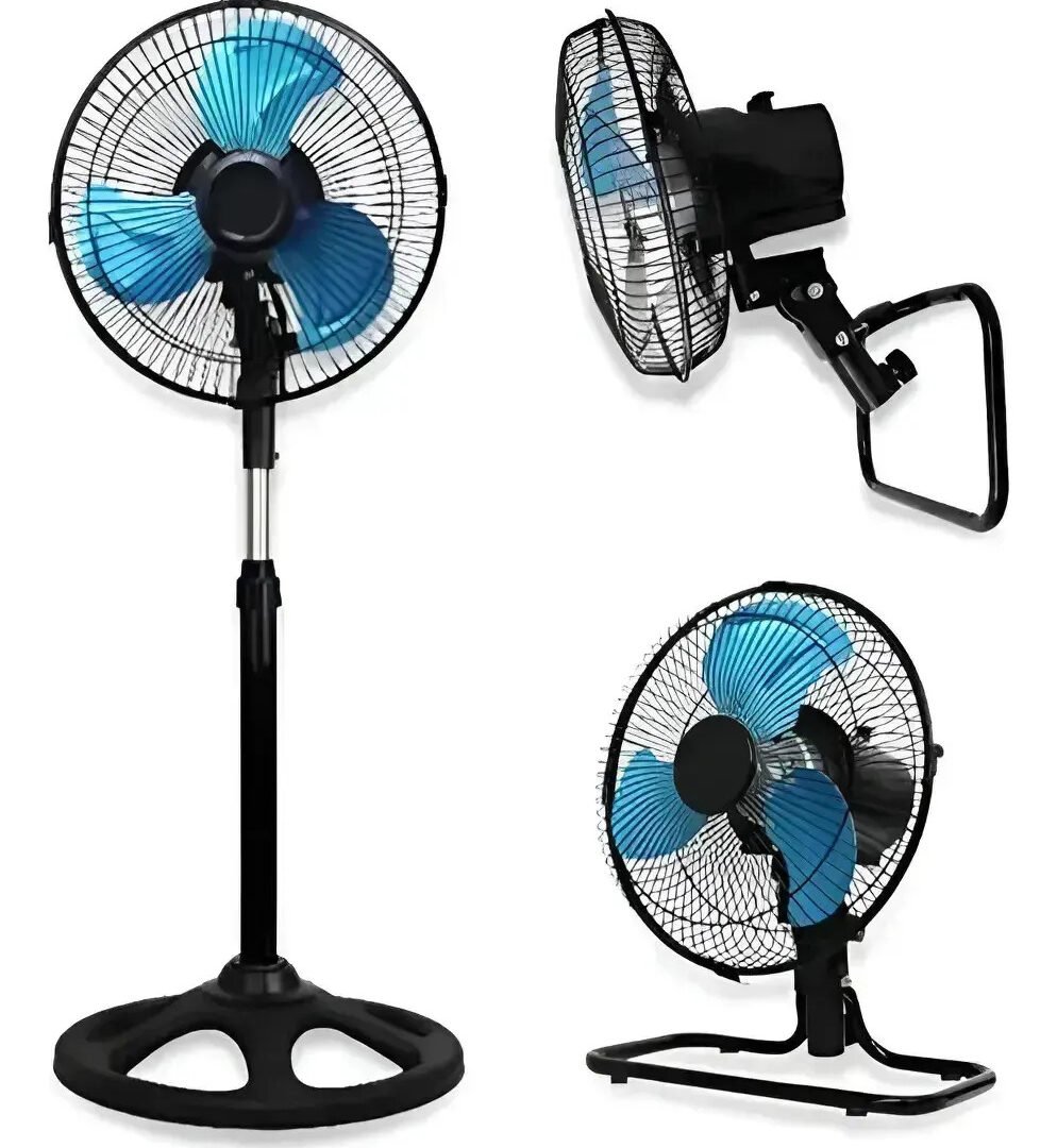 Ventilador Pie 3 En 1 10 Pulgadas 3 Velocidades