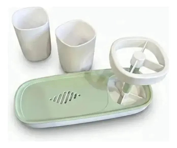 Organizador Baño Contenedor Cepillo De Dientes + Vasos - Imagen 3