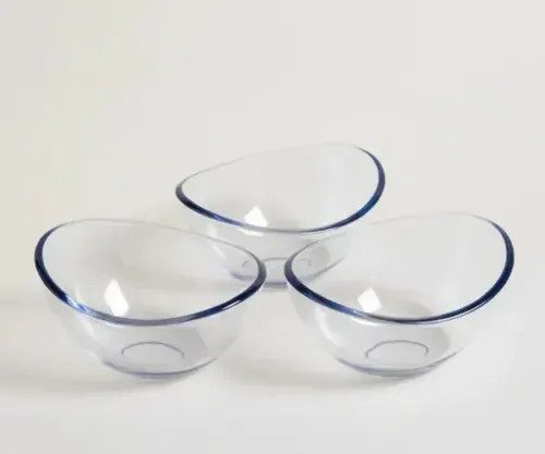 Ensaladera Bowl Ovalado Transparente Acrilico Premium 550 Ml - Imagen 2