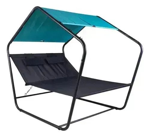Sillon Reposera 2 Cuerpos Con Techo Corredizo Jardin Patio