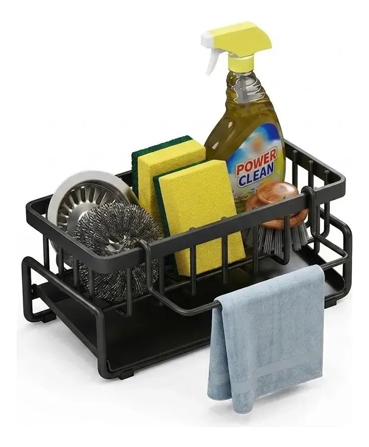Organizador Bacha Pileta Cocina Con Toallero Porta Esponja