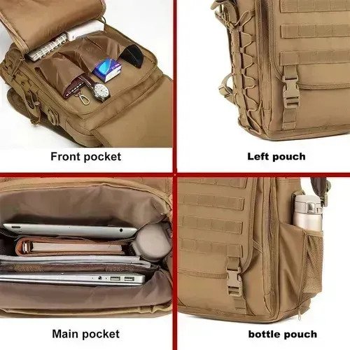 Mochila Táctica Militar Bolso Tablet Notebook 3 En 1 Viaje - Imagen 6