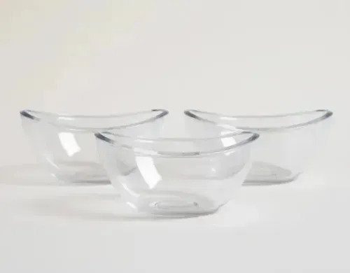 Ensaladera Bowl Ovalado Transparente Acrilico Premium 550 Ml